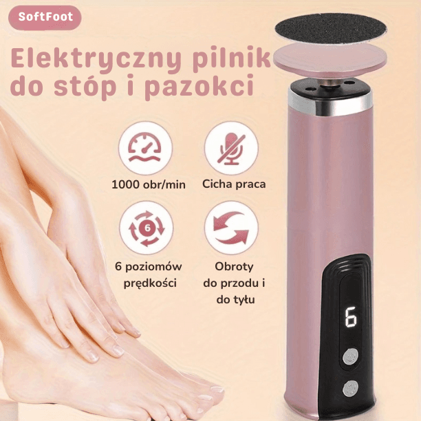 SoftFoot pilnik-elektryczny do stóp/paznokci 30-ściernych-krążków gratis ✨