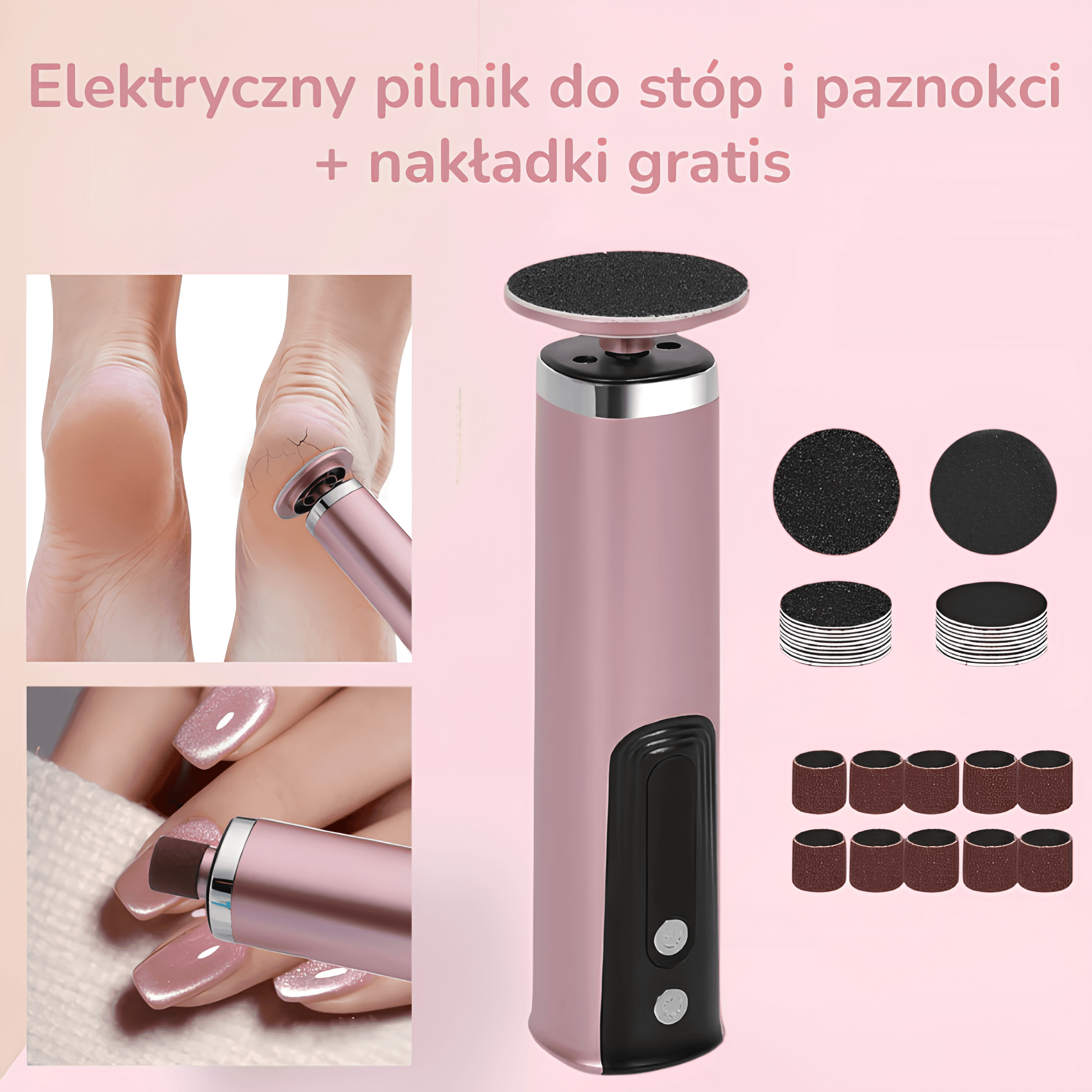 SoftFoot pilnik-elektryczny do stóp/paznokci 30-ściernych-krążków gratis ✨