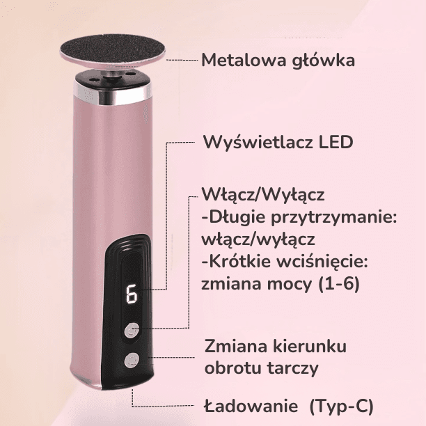 SoftFoot pilnik-elektryczny do stóp/paznokci 30-ściernych-krążków gratis ✨